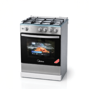 Midea 50cm Freestanding Gas Cooker - 4 Burners with Multi-Function Oven