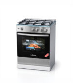 Midea 50cm Freestanding Gas Cooker - 4 Burners with Multi-Function Oven