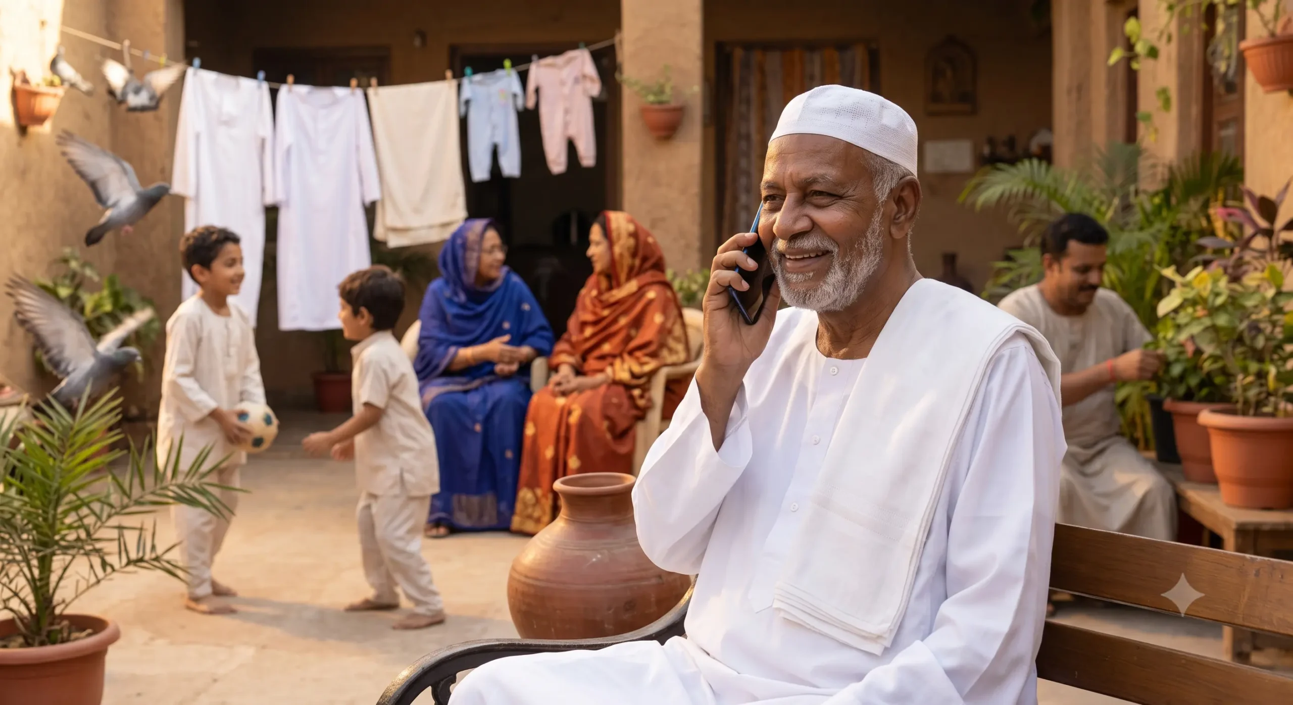 A Nokia phone reaching an older family member in Sudan