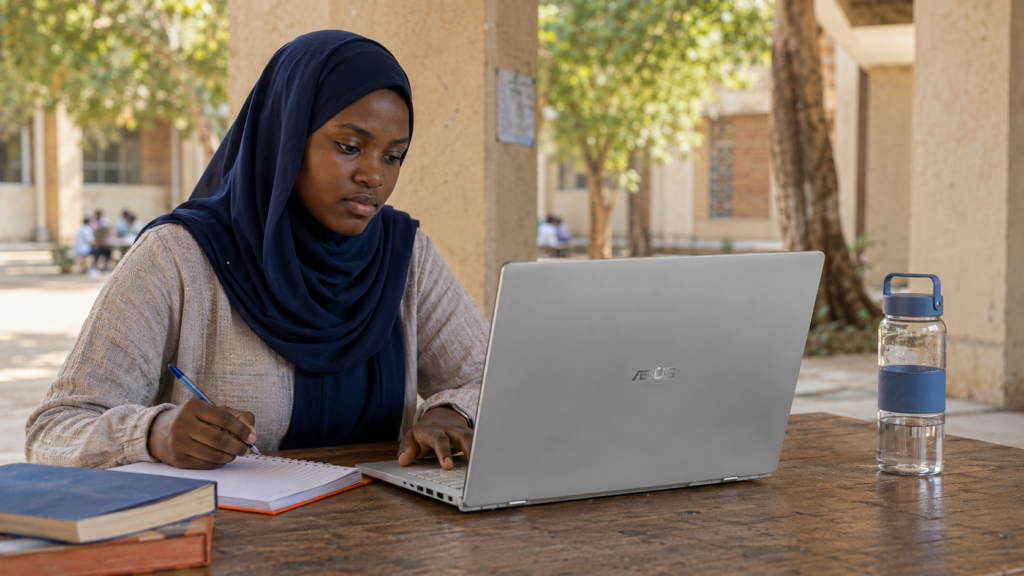 لابتوب اسوس يصل إلى أحد أفراد الأسرة في السودان